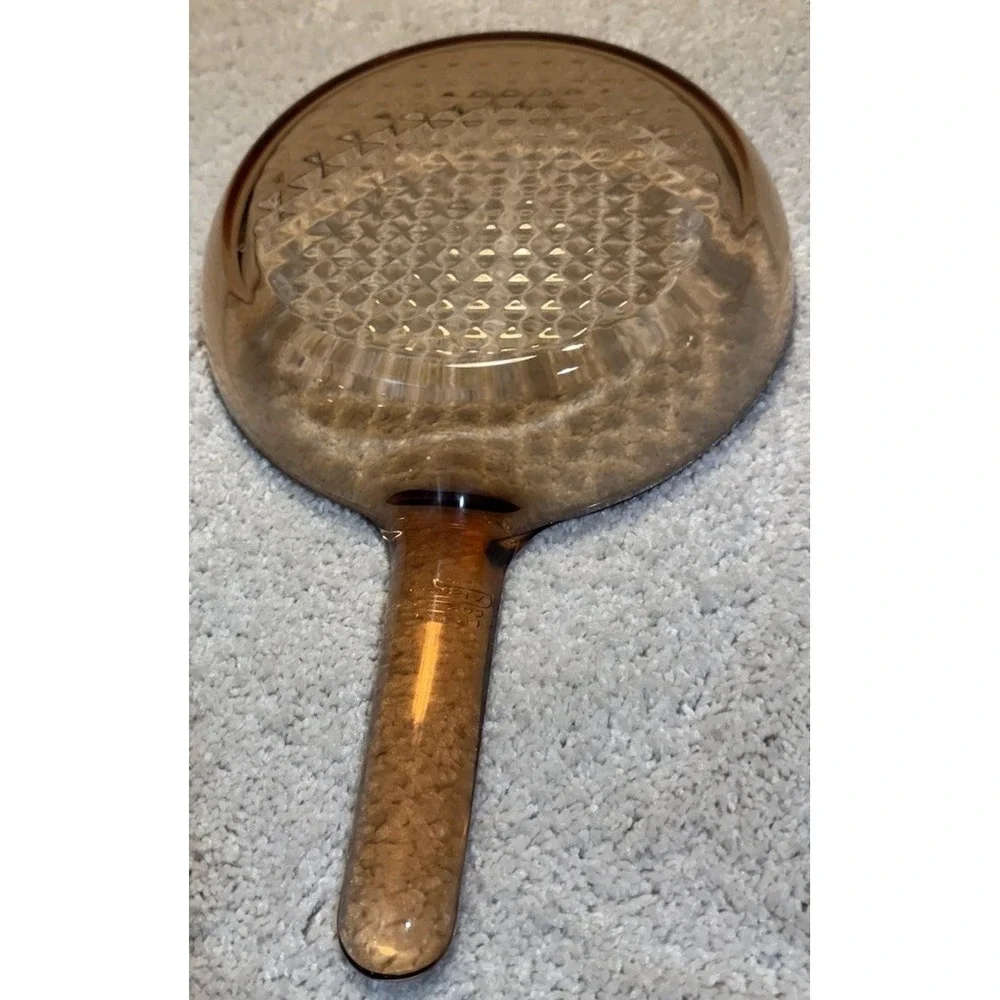 CorningWare Visions Amber Glass Skillet – 7″ Vintage Non-Toxic Cookware